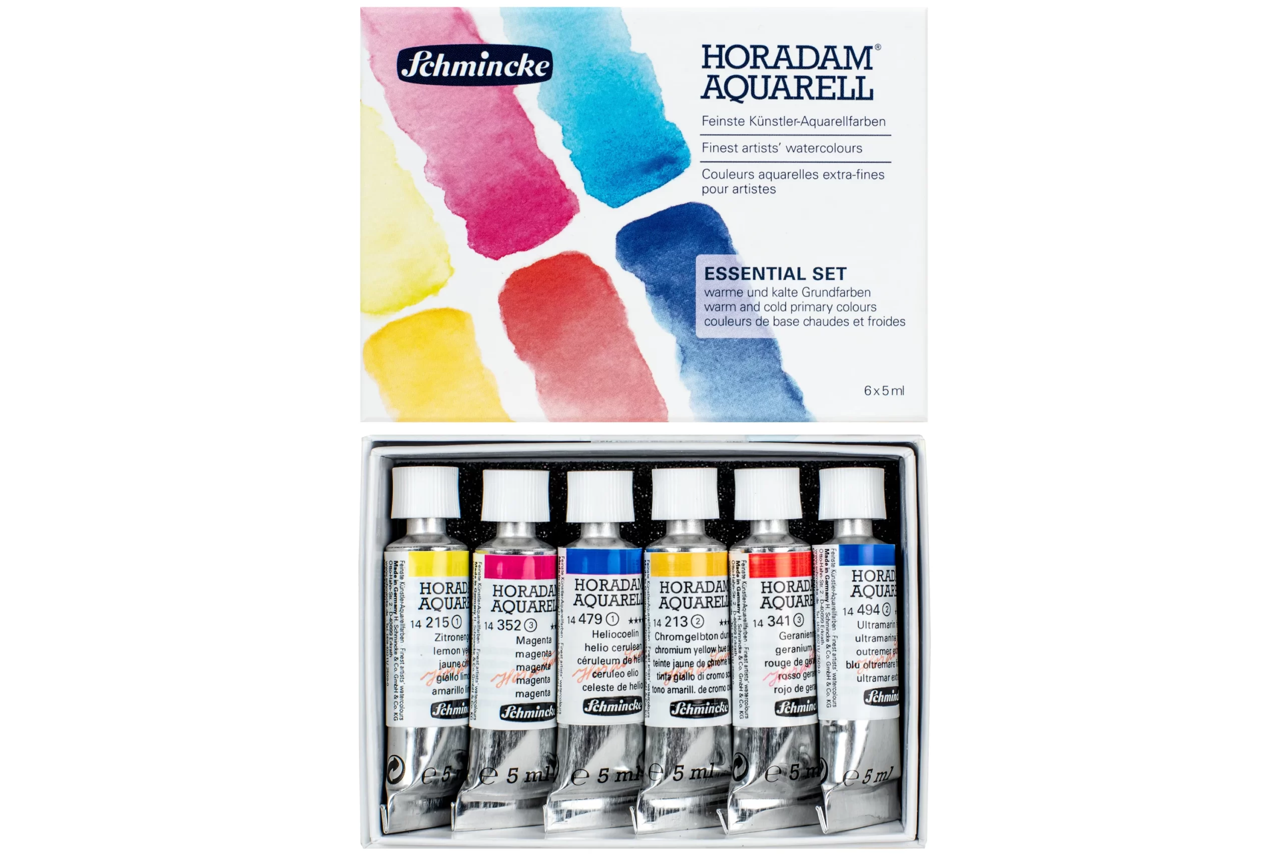 Schmincke Horadam watercolor paint – Essential Set – 6 x 5ml tubes – SISTINA